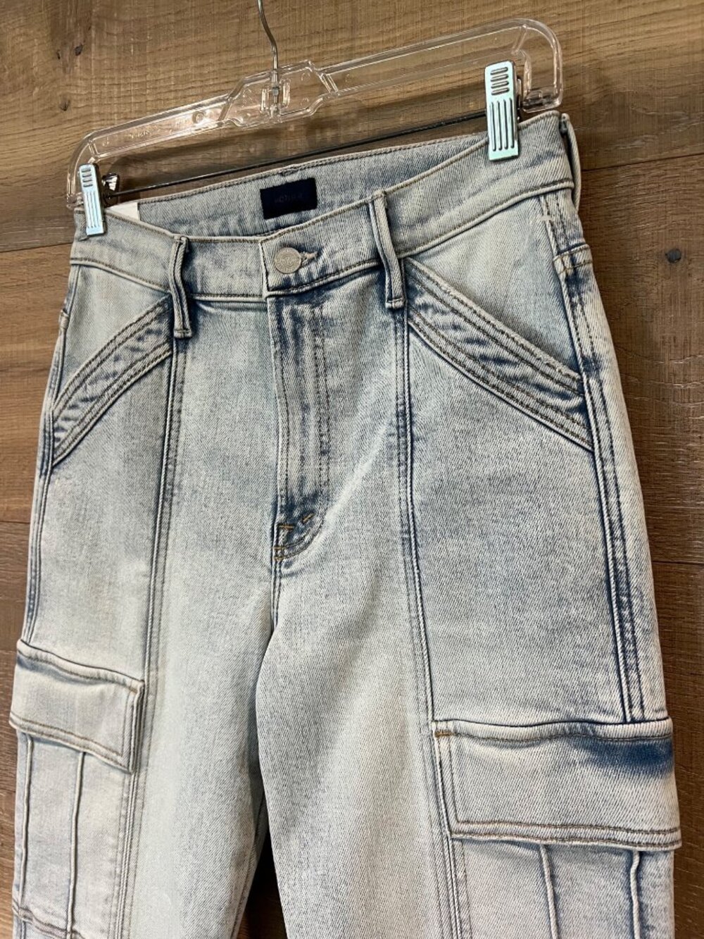 MOTHER The Swiss Army Desperado Heel Glamour Shot Jeans SIZE 27 - Picture 3 of 12